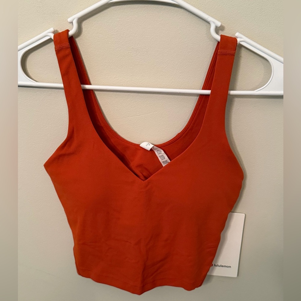 NWT Align Tank Cropped—Burnt Orange